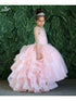 Girls Multi Colors Ruffle Train Back Ball Gown Dress 3-16 - SophiasStyle.com